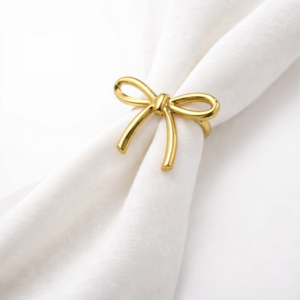 golden  napkin rings for sale