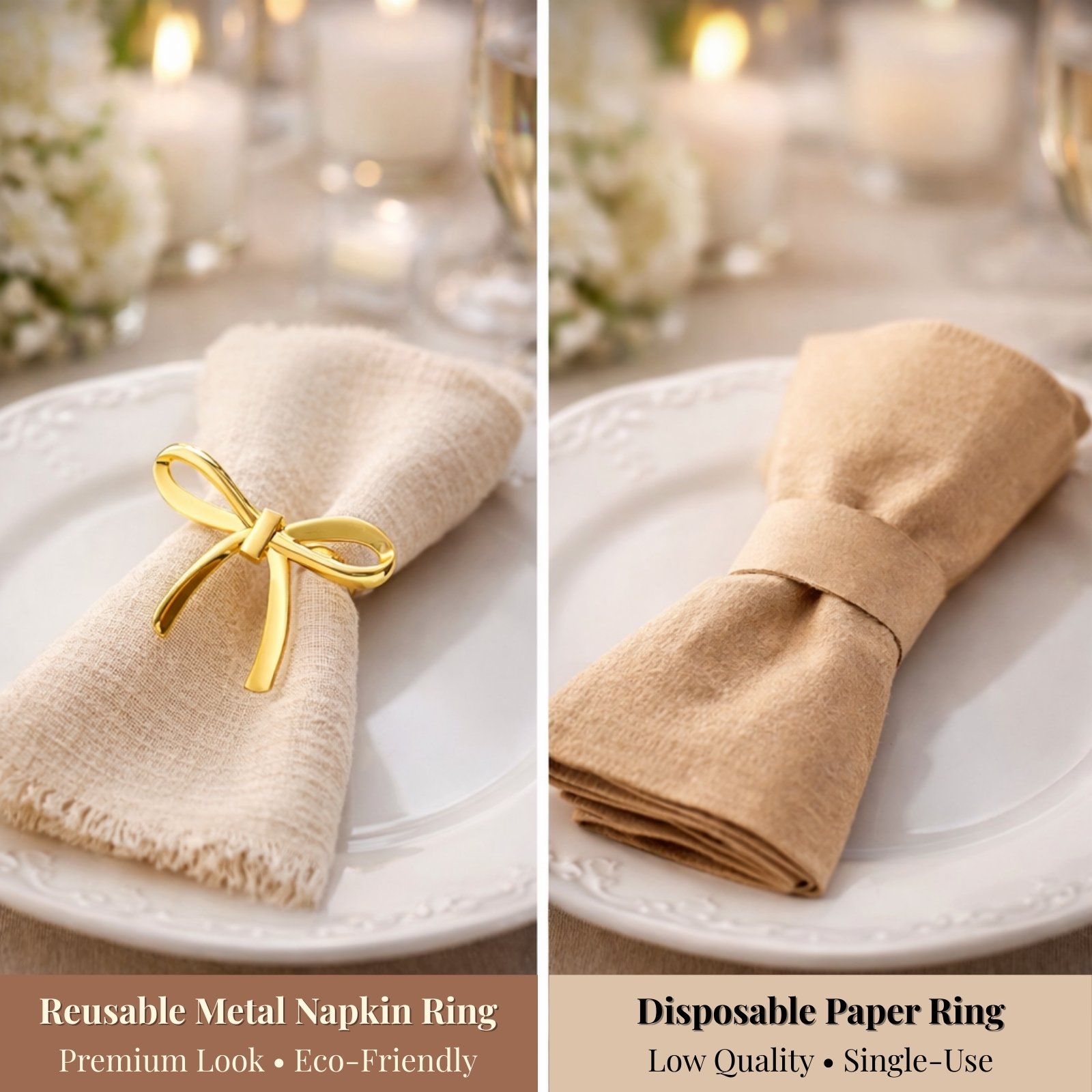 compare gold napkin ring with others