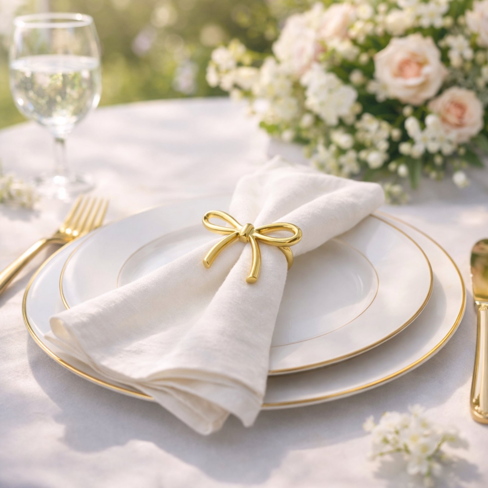 elegant gold napkin rings