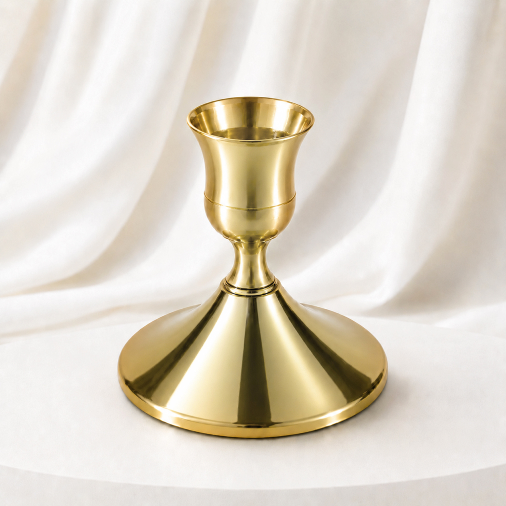 Vintage brass taper candle holders set of 12 for wedding centerpieces and home decor
