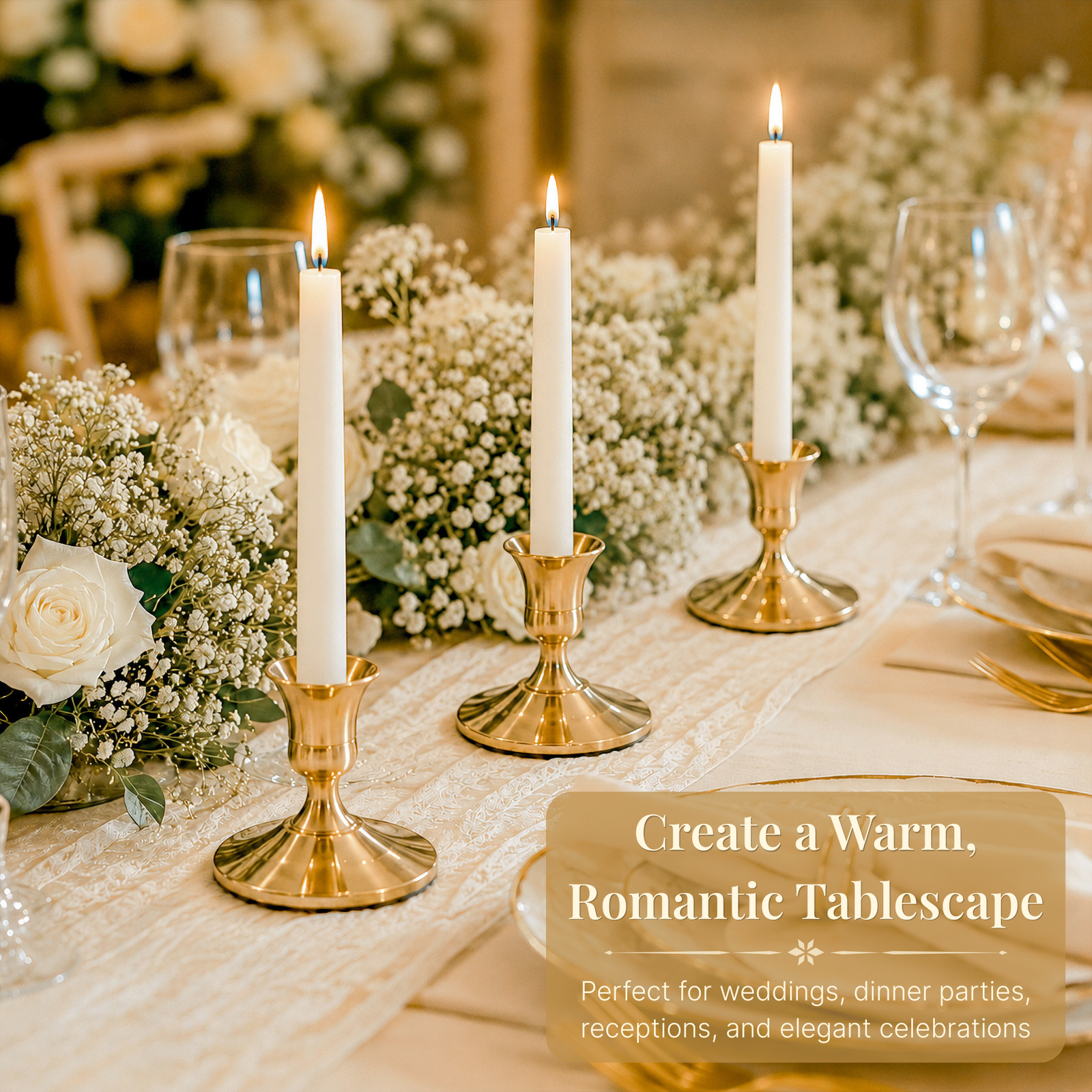 Brass Gold Candle Holders for wedding
